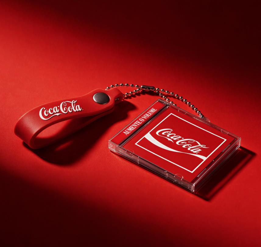 Minidisc Coca-Cola com chaveiro